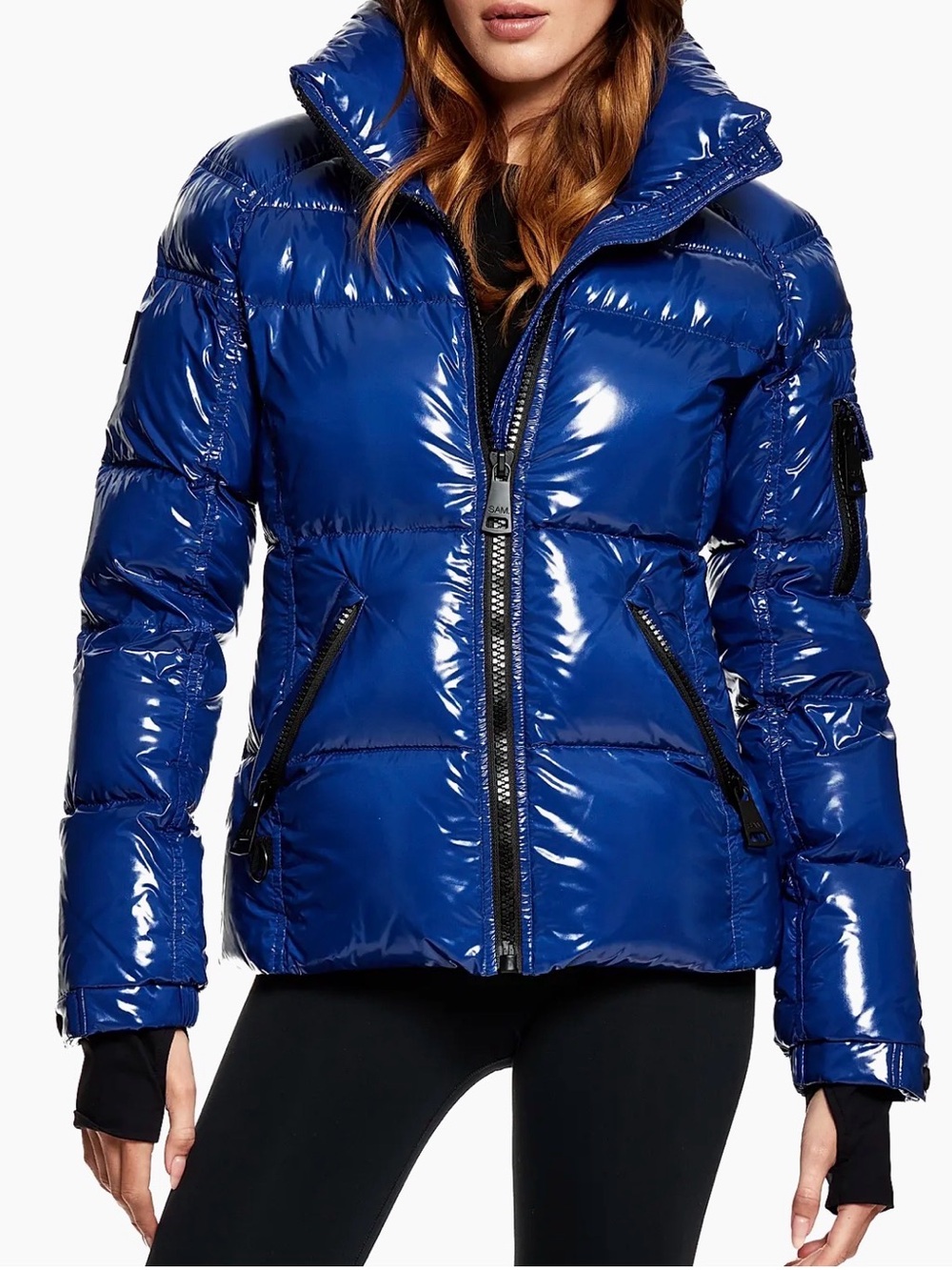 SAM. Glossy Royal Blue Puffer Jacket